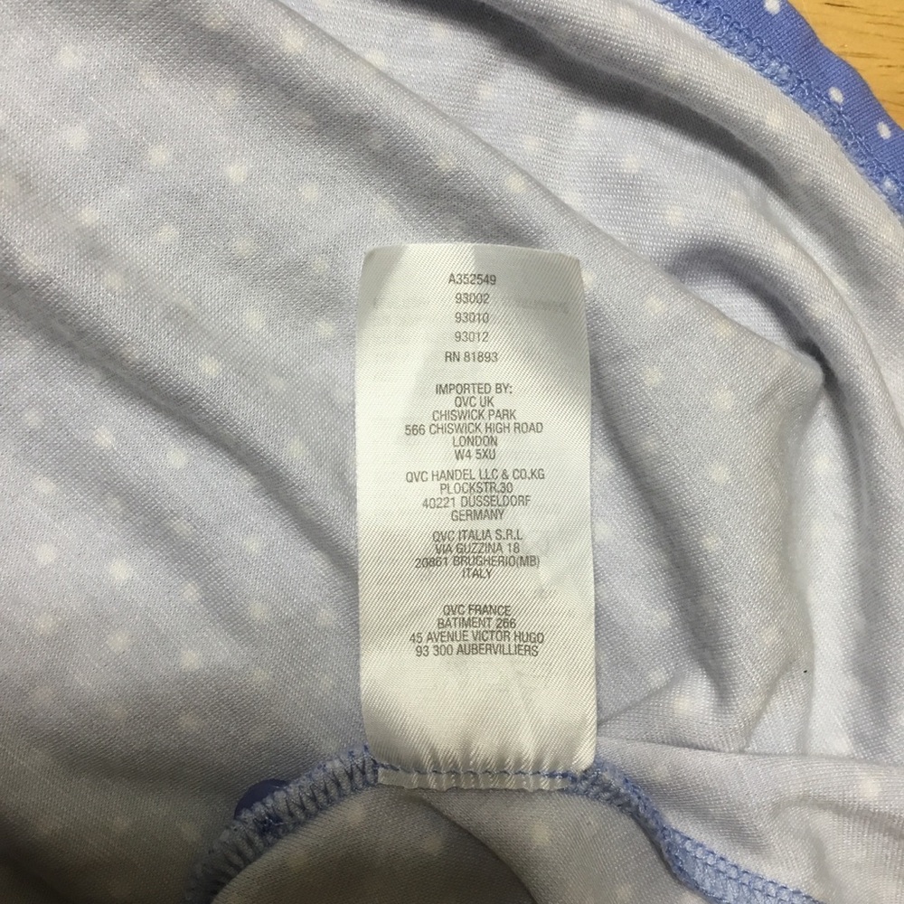 ISAACMIZRAHILIVE! Collared Button-Down Blue White Polka Dot Top - Picture 3 of 5